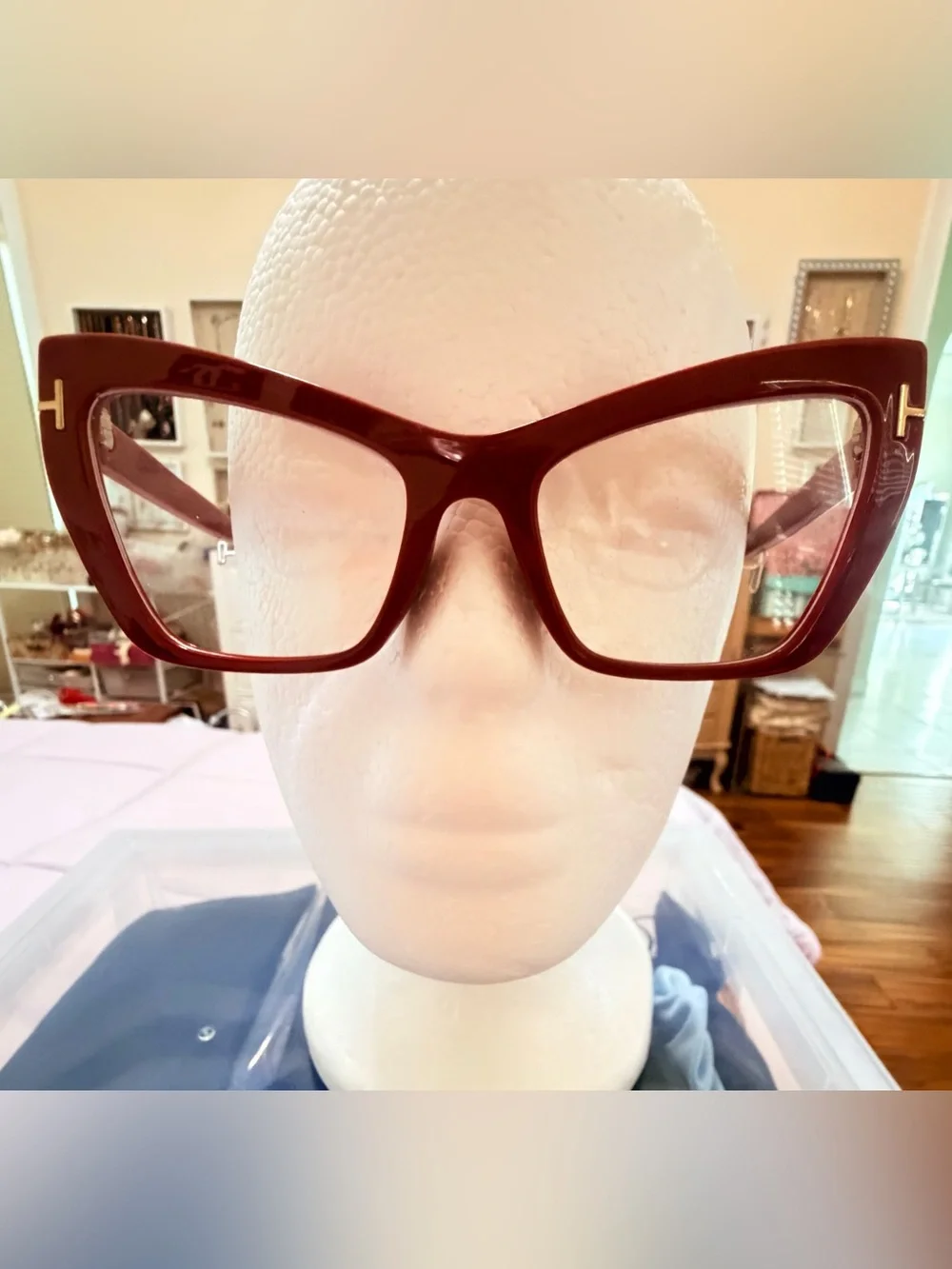 Women's  Dark Red Frame Fashion Eyewear